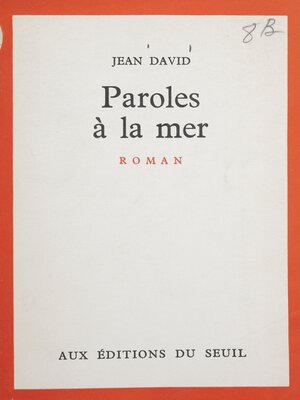 cover image of Paroles à la mer